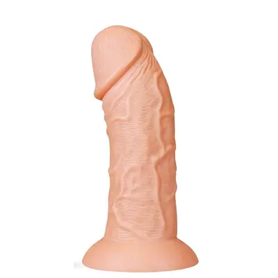 LoveToy Realistic Curved Dildo Flesh 9.5'' - Реалістичний фалоімітатор на присосці, 24х6.6 см