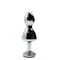 Анальна пробка Wooomy Lollypop Double Ball Metal Plug S, 8.5х2.8 см (прозорий)