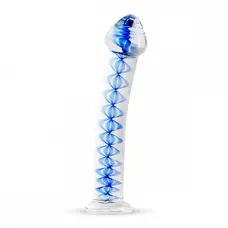 Gildo Glass Dildo No. 4 - Стеклянный фаллоимитатор, 17,5 см (голубой)