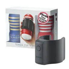 Вібронасадка Tenga CUP Vibrator + 2 мастурбатори Vacuum CUP