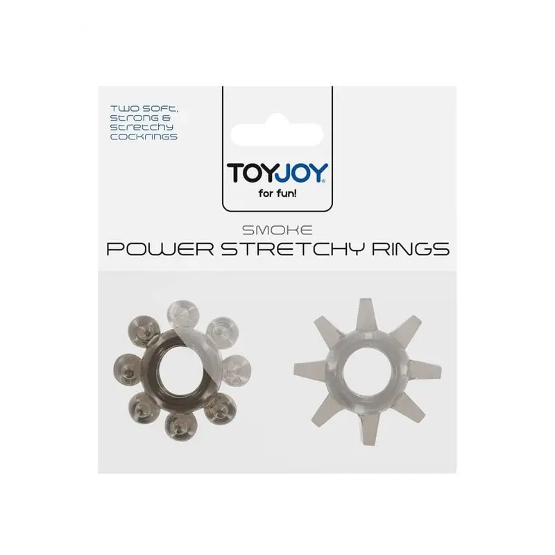 Эрекционные кольца Power Stretchy, 2 шт (белый) Эрекционные кольца Power Stretchy, 2 шт (белый)