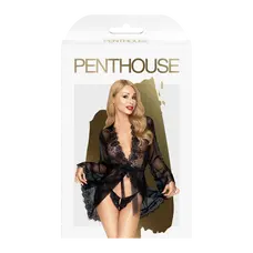 Penthouse - Hypnotic Power - Комплект пеньюар та трусики з доступом, S/L (чорний)