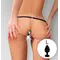 Жіночі трусики XS-2XL з силіконовою анальною пробкою Art Sex - Sexy Panties plug size L Black