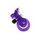 Seven Creations Cock & Ball Butterfly - двойное виброкольцо с бабочкой, 9х1.5 см (фиолетовый)