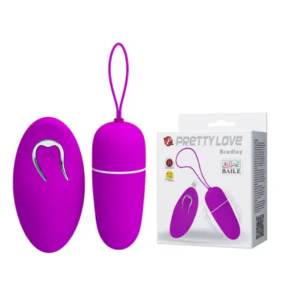 Wireless control Egg, 12-function vibration - Виброяйцо на пульте д/у, 6,5х2,6 см (фиолетовый)