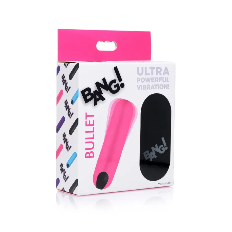 BANG! Vibrating Bullet Pink - Вибропуля с пультом Д/У, 7,6 см (розовый) BANG! Vibrating Bullet Pink - Вибропуля с пультом Д/У, 7,6 см (розовый)