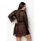 Passion Amberly Peignoir - еротичний пеньюар, 6XL/7XL (чорний)