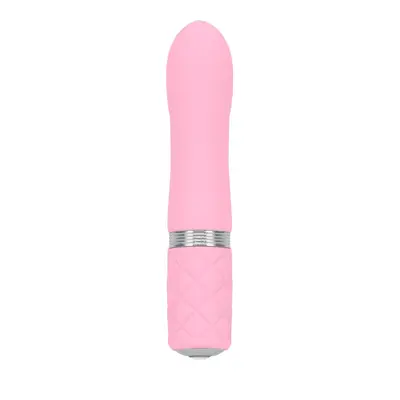 Pillow Talk Flirty Pink - Роскошный вибратор с кристаллом Сваровски, 7х2,2 см.