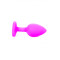 Boss Silikon Plug Jewellery Pink Small - Анальная пробка с кристаллом, 7х2.7 см (розовый с голубым)