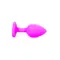 Boss Silikon Plug Jewellery Pink Small - Анальная пробка с кристаллом, 7х2.7 см (розовый с голубым)