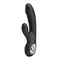 Pretty Love Selene Vibrator - Вибратор с реалистичной головкой и клиторальным стимулятором, 19х3.3 см (чёрный)