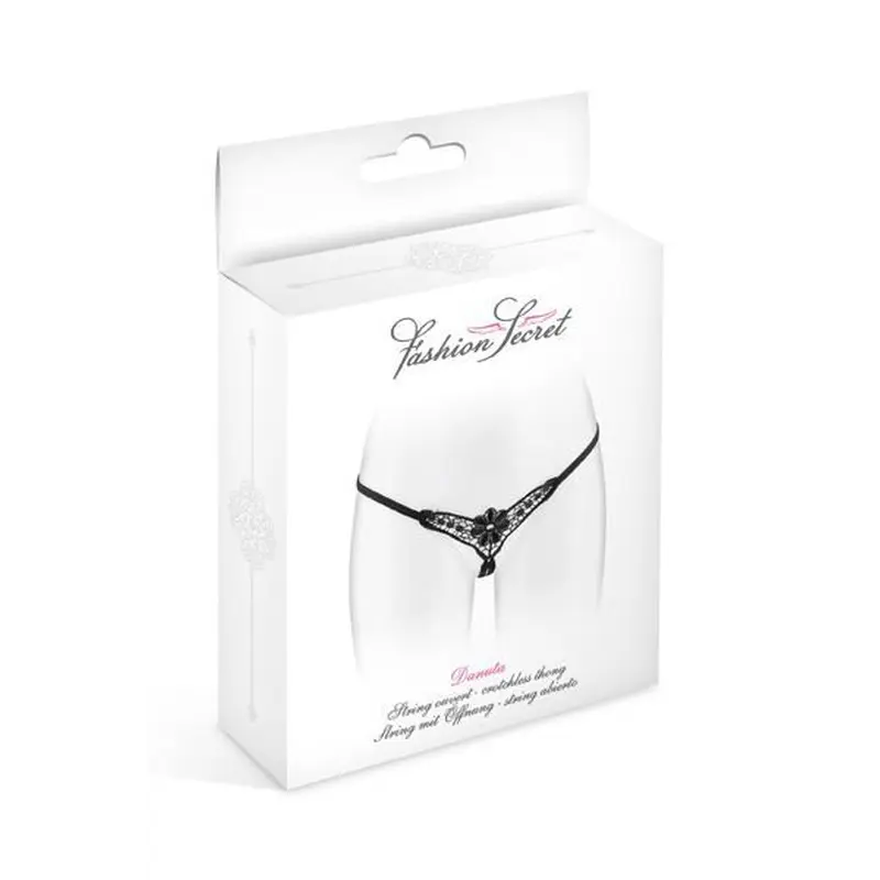 Fashion Secret Danuta Black - трусики-стринги с доступом, S-L (чёрные) Fashion Secret Danuta Black - трусики-стринги с доступом, S-L (чёрные)