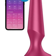 Satisfyer Plug-ilicious 2 - Анальная смарт-пробка, 14х3 см, (малиновая)