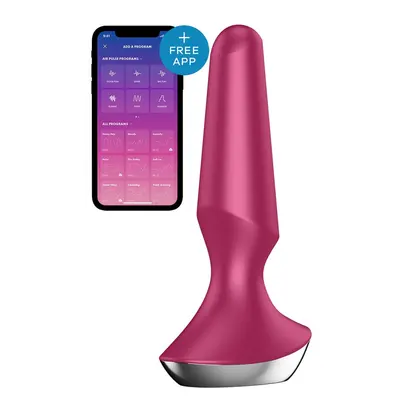 Satisfyer Plug-ilicious 2 - Анальная смарт-пробка, 14х3 см, (малиновая)