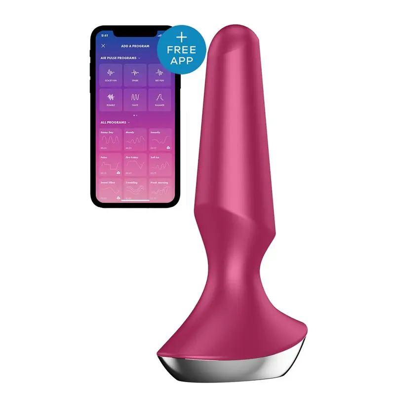 Satisfyer Plug-ilicious 2 - Анальная смарт-пробка, 14х3 см, (малиновая)