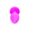 Boss Silikon Plug Jewellery Pink Small - Анальная пробка с кристаллом, 7х2.7 см (розовый с голубым)