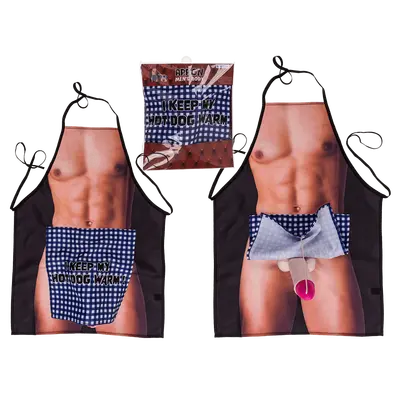 Apron Men Body - Кухонный фартук с плюшевым пенисом