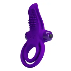 LyBaile Pretty Love Vibro Penis Ring - Ерекційне кільце з вібрацією, 11.3х5.6 см (фіолетовий)