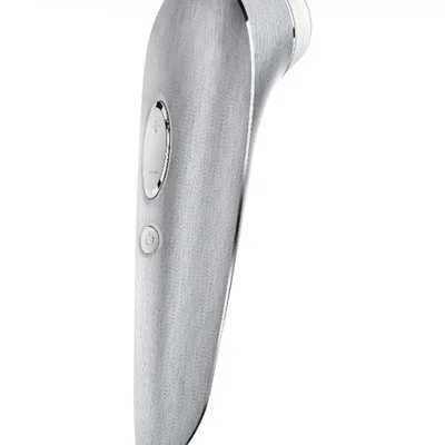 Satisfyer Luxury High Fashion- Премиальный вакуумный стимулятор клитора с вибрацией, 17х4 см (серебристый)