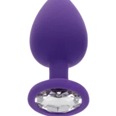 Toy Joy Medium Diamond Booty Jewel - Пробка анальная, 8х3.5 см (фиолетоввая)