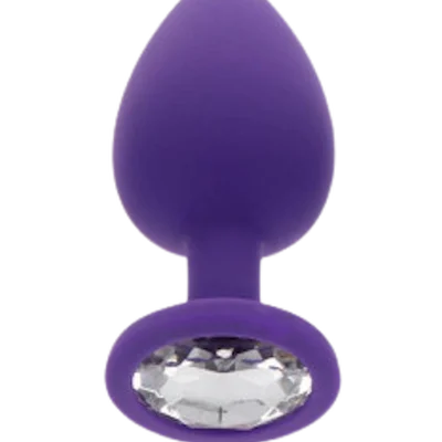 Toy Joy Medium Diamond Booty Jewel - Пробка анальная, 8х3.5 см (фиолетоввая)