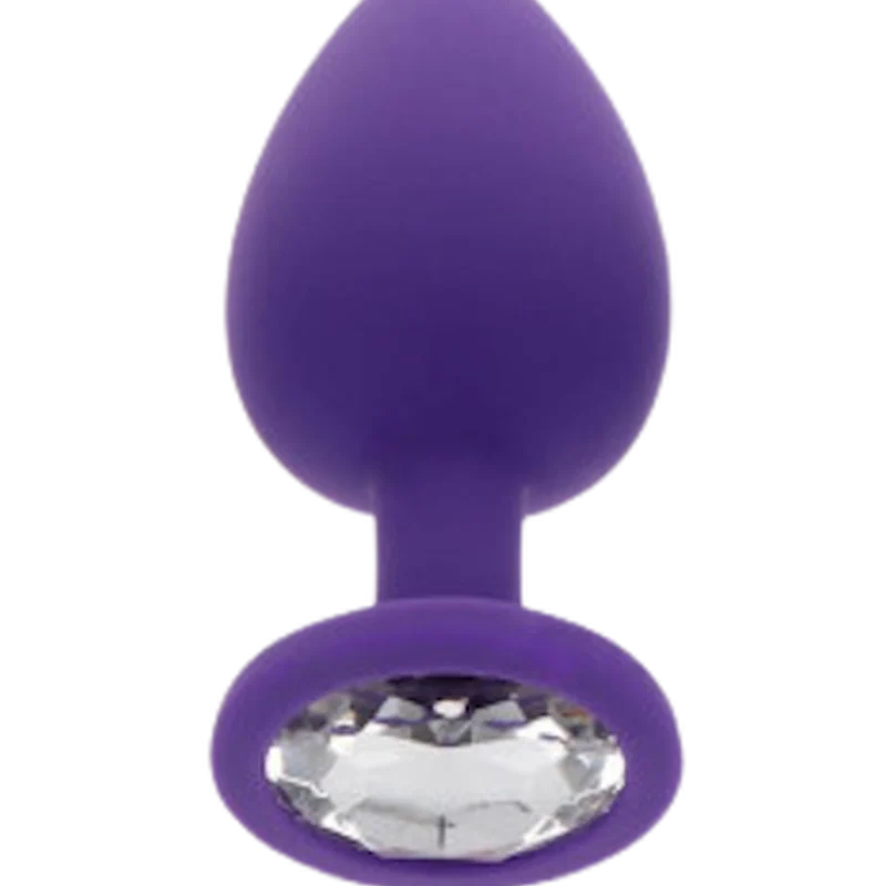 Toy Joy Medium Diamond Booty Jewel - Пробка анальная, 8х3.5 см (фиолетоввая)