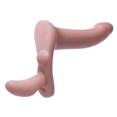 Подвійний страпон Strap U Plena II Double Penetration Adjustable Strap on, 17,8 см