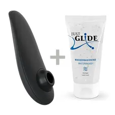Womanizer Classic 2 + Лубрикант 50 мл - Инновационный вакуумный стимулятор клитора, 14.8х4.8 см (чёрный)