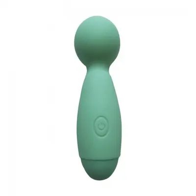 Wooomy Smally Mini Wand - Вібромасажер, 13.4х4 см (зелений)