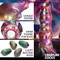 Creature Cocks Larva Silicone Ovipositor Dildo - фантазийный фаллоимитатор инопланетянина с 4 личинками-яйцами, 22.9х6.1 см (радужный)