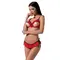 Passion Exclusive Cherry Set OpenBra - Комплект эротического белья: бюстгальтер с открытой грудью и стринги, XXL/XXXL (красный)