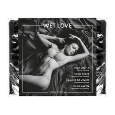 Fetish Tentation Wet Love - Простирадло з вінілу для фетишу, 220х200 см (чорна)