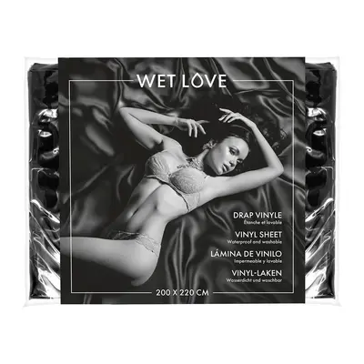 Fetish Tentation Wet Love - Простыня из винила для фетиша, 220х200 см (чёрная)