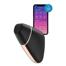 Satisfyer Love Triangle - Вакуумный клиторальный стимулятор с вибрацией, 14.5х5.6 см (чёрный)