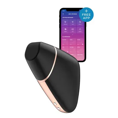 Satisfyer Love Triangle - Вакуумный клиторальный стимулятор с вибрацией, 14.5х5.6 см (чёрный)