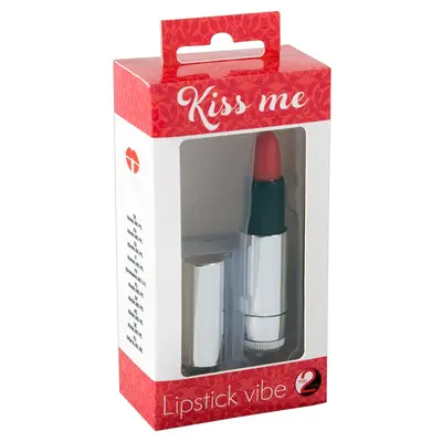 Kiss Me Lipstick Vibe - Клиторальный вибратор, 8.7 см (серебристый)