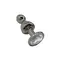 Анальна пробка Wooomy Lollypop Double Ball Metal Plug S, 8.5х2.8 см (прозорий)