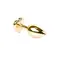 Boss Jewellery Gold Heart Plug Rose - Анальна пробка з кристалом, 7х2,7 см (рожевий)