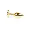 Boss Jewellery Gold Heart Plug Rose - Анальна пробка з кристалом, 7х2,7 см (рожевий)