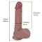 Фаллоимитатор Erospace Natural Play Silicone Dildo D1, 21 см