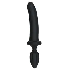 Doc Johnson Kink - Dual Density Secondskyn Fuck Plug - анальний плаг з ділдо, 25.4х3.8 см (чорний)