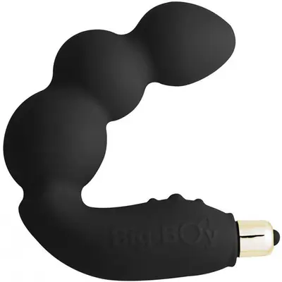 Rocks Off Big-Boy Black - вібромасажер простати з масажем промежини, 12х4,5 см. (чорний)