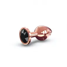 Dorcel Diamond Plug M металева анальна пробка із кристалом, 8.3х3.4 см (чорний)