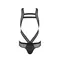 Passion - 045 BODY VICTOR black - Сексуальний боді на бретельках, XXL/XXXL