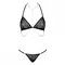 Obsessive Pantheria 2-pcs set black - Сексуальный леопардовый комплект, L/XL