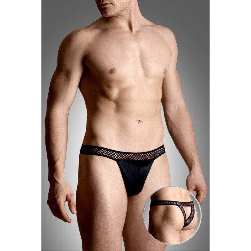 SoftLine Mens thongs 4486 - Трусы мужские, S/M (чёрные)
