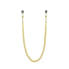 Feral Feelings - Chain Thin nipple clamps - Тонкие зажимы для сосков с цепочкой (золотой)