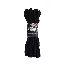 Feral Feelings Shibari Rope - Бавовняна мотузка для Шибарі, 8 м (чорна)