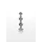 Toy Joy Small Diamond Star Beads - Пробка анальна з прозорим кристалом, 10.5х2.5 см (сріблястий)