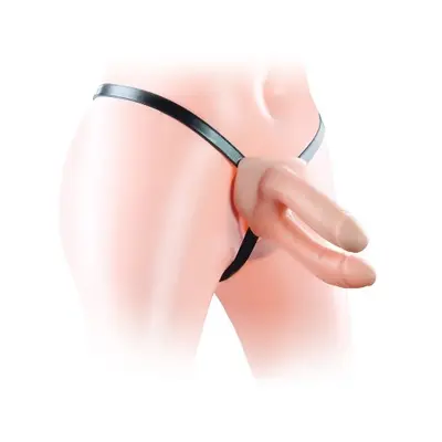 Страпон для мужчин LoveToy Unisex Hollow Double Penetrator, 18 см